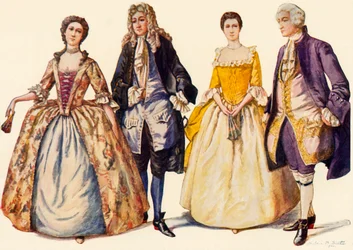 Vêtements des règnes de la reine Anne et de George Ier, 1702-1725, 1903, 1937
