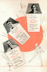 Recettes de cocktails, vers 1935