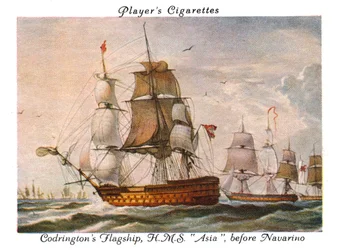 Navire amiral de Codrington, H.M.S. Asia, avant Navarin, 1936