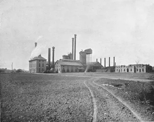 Fonderie de Colebrook, Lebanon, Pennsylvanie, USA, vers 1900