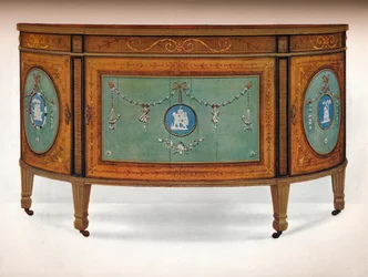 Commode en forme de lunette, c1775