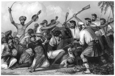 Conflit avec les Ghazees avant Bareilly, 6 mai 1858, vers 1860