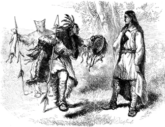 Amérindien converti et Powows, 17e siècle