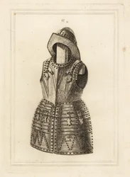 Corcelet ou armure arquebusière brillante et morion de la Tour de Londres