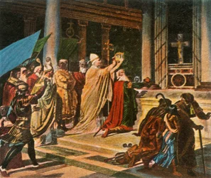 Couronnement de Charlemagne à Rome, jour de Noël, 800 apr. J.-C., 1936