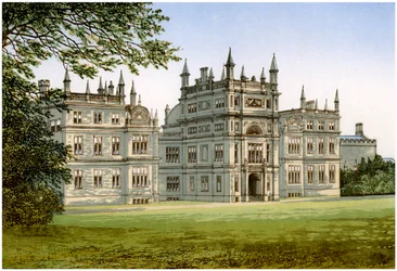 Corsham Court, Wiltshire, maison de Lord Methuen, vers 1880