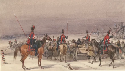 Cosaques convoyant des déportés, 1831
