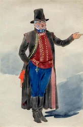 Conception de costume pour Dear Little Denmark, Prince of Wales Theatre, 1909