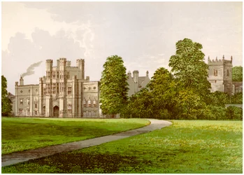 Coughton Court, Warwickshire, maison du baronnet Throckmorton, vers 1880