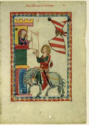 Comte Konrad von Kirchberg du Codex Manesse, entre 1305 et 1340