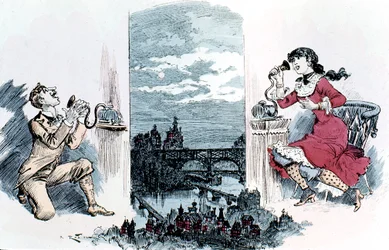 Flirt par téléphone à travers Paris, 1883
