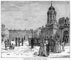 Cour du château, Dublin, 19e siècle