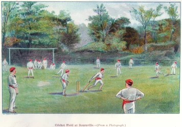 Terrain de cricket à Bournville, 1892