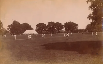 Match de cricket, fin 19ème-début 20ème siècle