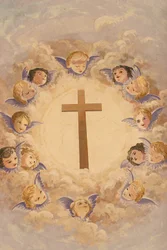 Croix et anges, Montmin, France