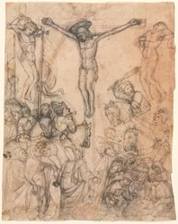 Crucifixion avec les deux voleurs, seconde moitié du 15e siècle