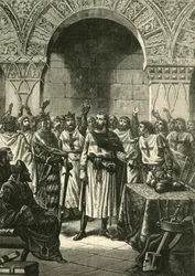 Les Croisés proclamant Godefroy de Bouillon roi de Jérusalem, 1890