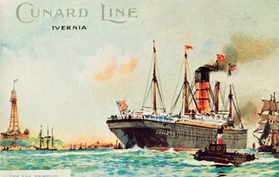 Cunard Line - Ivernia, au large de New Brighton