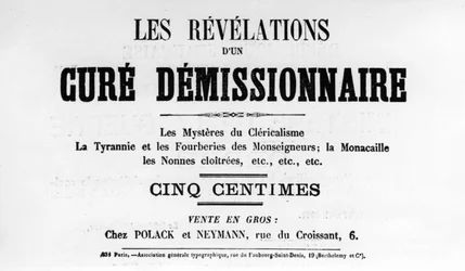 Cure Démissionnaire, des affiches politiques françaises de la Commune de Paris, mai 1871