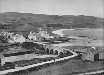 Cushendun - La Rivière, Les Collines et la Baie de Cushendun, 1895