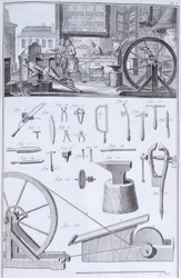 Fabrication de couverts, vers 1750