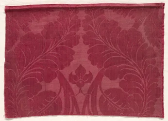 Damas avec motif de feuilles et de fleurs, 1700s - 1800s
