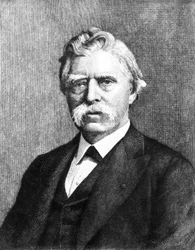 David Edward Hughes, électricien et inventeur anglais, vers 1880