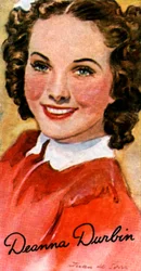 Deanna Durbin, 1921-1999, chanteuse et actrice dans les films hollywoodiens des années 1930 et 1940, 20ème siècle