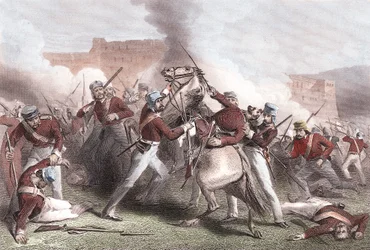 Mort du brigadier Adrian Hope, révolte indienne, 15 avril 1858