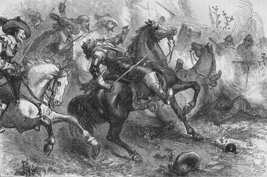 Mort de Falkland, à Newbury, 20 septembre 1643, vers 1880
