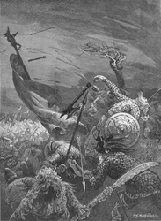 Mort du roi Harold à la bataille de Hastings, 1066