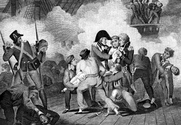 Mort de Nelson à bord du HMS Victory à la bataille de Trafalgar, 1805 1827