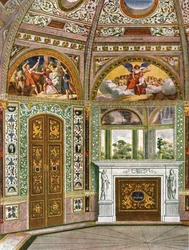 Décoration dans le pavillon du jardin octogonal au palais de Buckingham, Londres, 1928