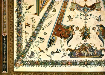 Décoration dans la Galerie des Offices, Florence, Italie, 1928