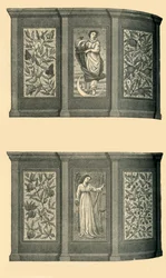 Décorations de la salle à manger ouest, musée de South Kensington, vers 1865, 1881