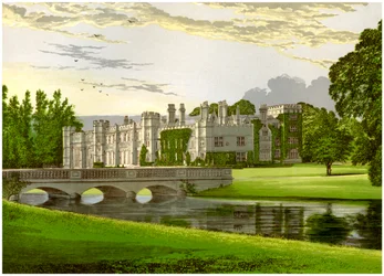 Deene Park, Northamptonshire, maison de la comtesse de Cardigan, vers 1880