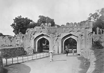 Delhi. La porte du Cachemire, vers 1910