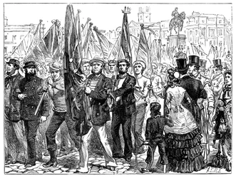 Manifestation de marins, 19e siècle, 1900