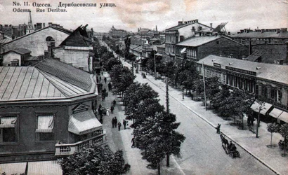 Rue Deribasovskaya, Odessa, Russie, milieu du XIXe siècle