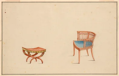 Design pour fauteuil et tabouret
