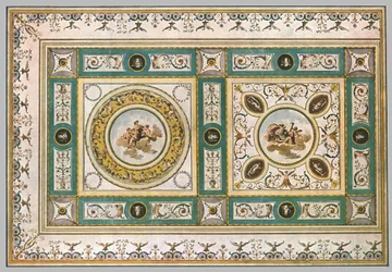 Conception pour un plafond dans un salon, Italie