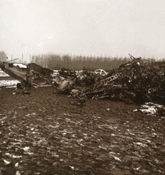 Zeppelin détruit, vers 1914-1918