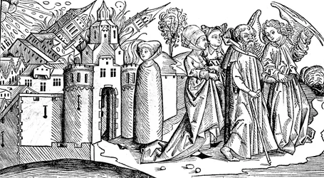 Destruction de Sodome et Gomorrhe par tremblement de terre, 1493