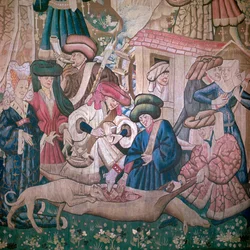 Détail des tapisseries de chasse du Devonshire, 15ème siècle