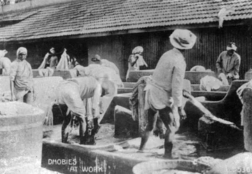 Dhobies au travail, 20e siècle