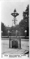 Pierre de Dick Whittington, Highgate Hill, Londres, vers 1920