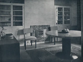 Salle à manger pour une maison à Highgate Village, Londres, 1936