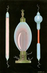 Décharge dans des Tubes de Geissler contenant des gaz raréfiés, 1887