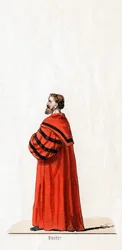 Docteur Butts, costume pour la pièce de Shakespeare, Henry VIII, 19e siècle