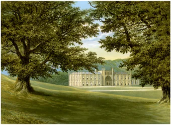 Château de Donington, Leicestershire, maison de la famille Abney-Hastings, vers 1880